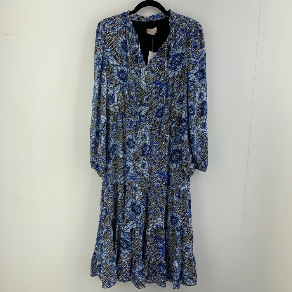 Philosophy Women's XL Maxi Dress Floral Ruffle Tiered Boho Peasant Whimsigoth